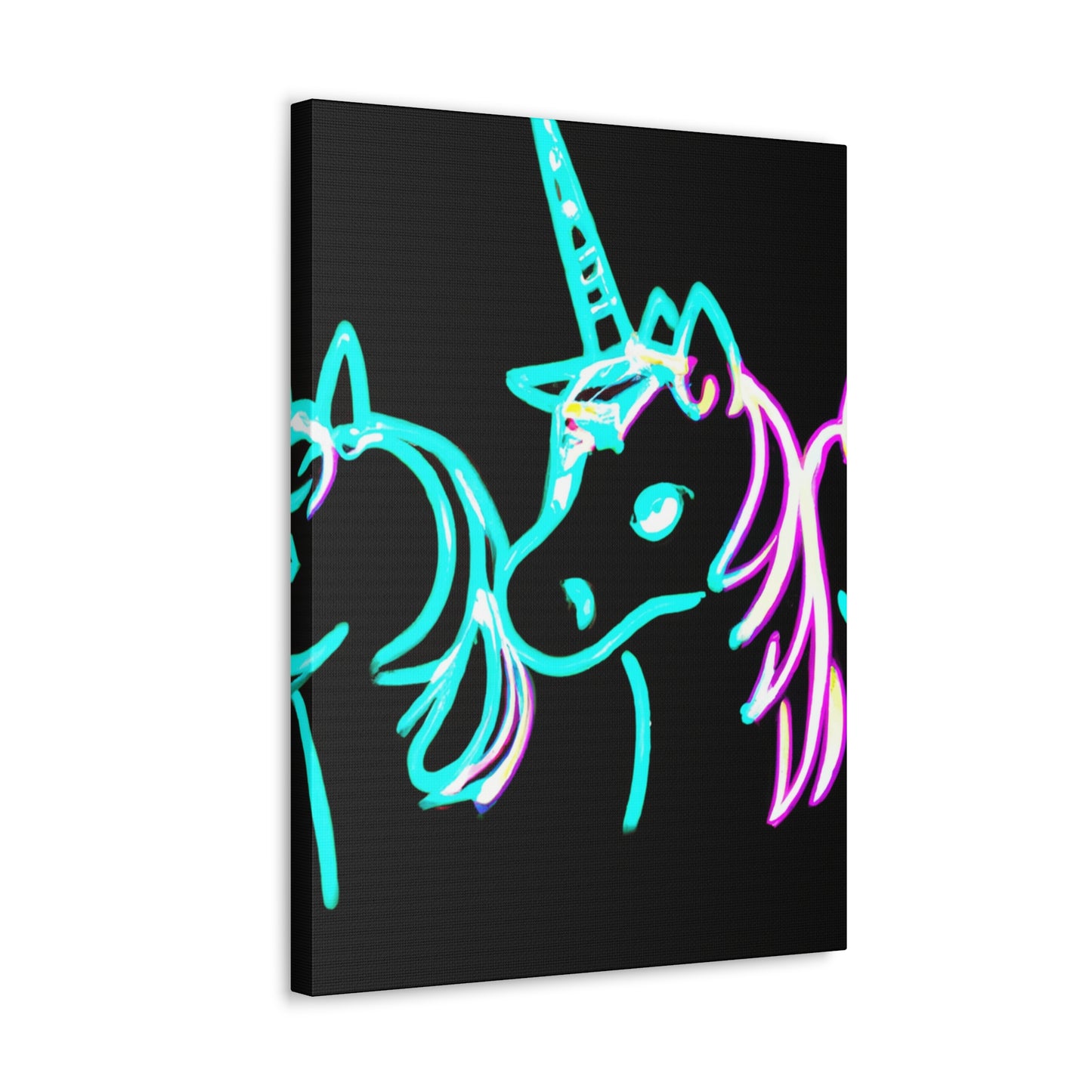 "Neon Unicorn Carnival" NEON Unicorns Art Canvas