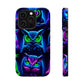 "Neon Nocturne" Neon Owls Premium Art Magsafe Magnet Tough IPhone 13 14 15 Pro Plus Max and Mini in Matte and Glossy Phone cases