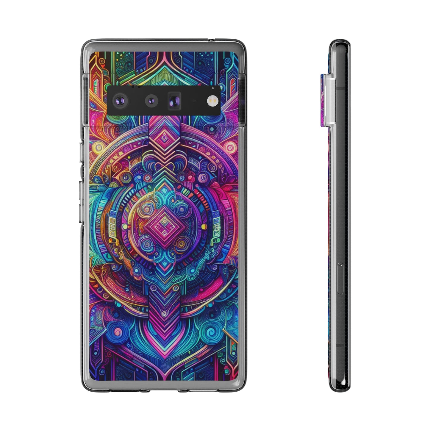 Neon Infinity Vortex Infinity Patterns Art Polycarbonate Phone Case