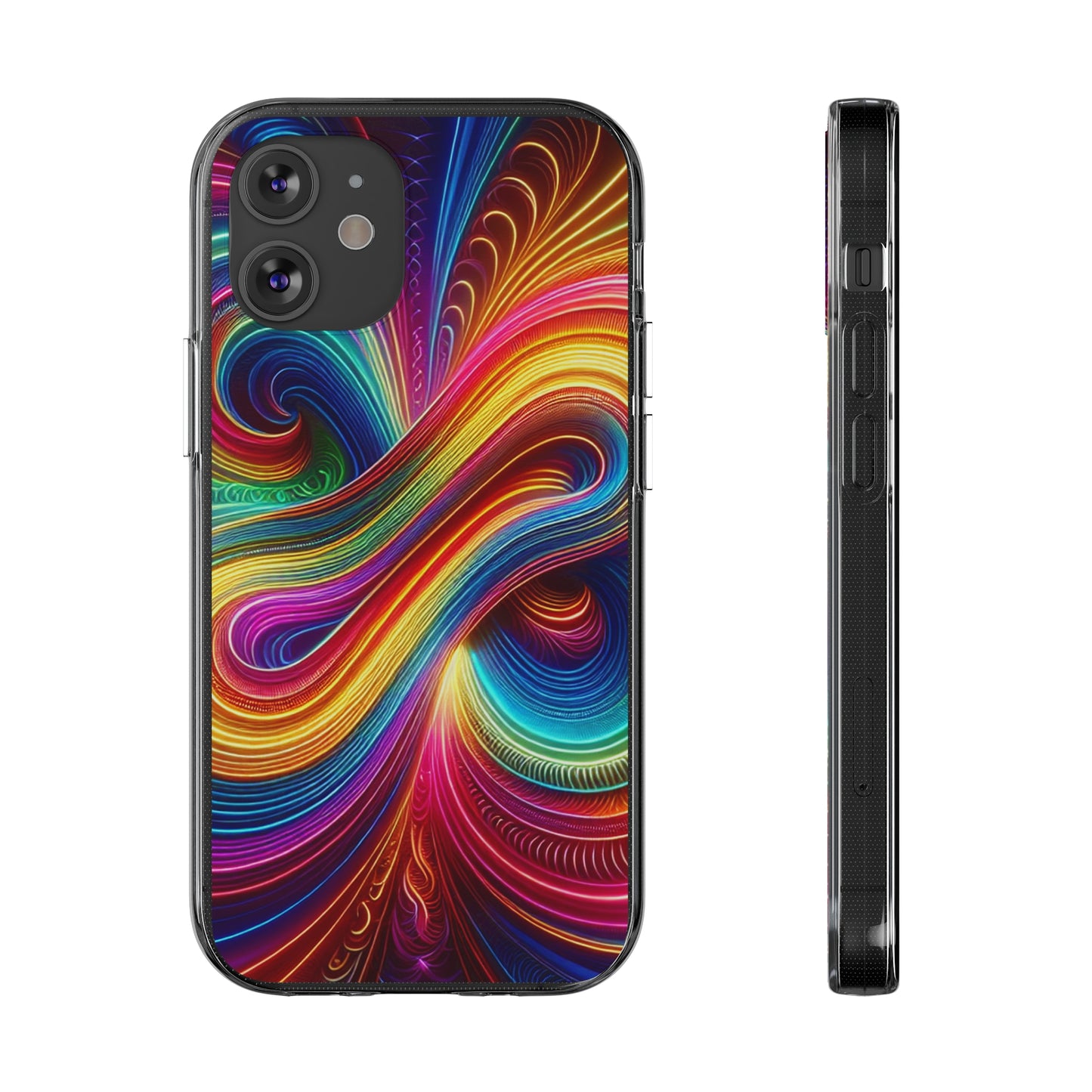 Neon Infinity Vortex Infinity Patterns Art Polycarbonate Phone Case