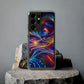 Neon Vortex. Infinity Patterns Art Polycarbonate Phone Case