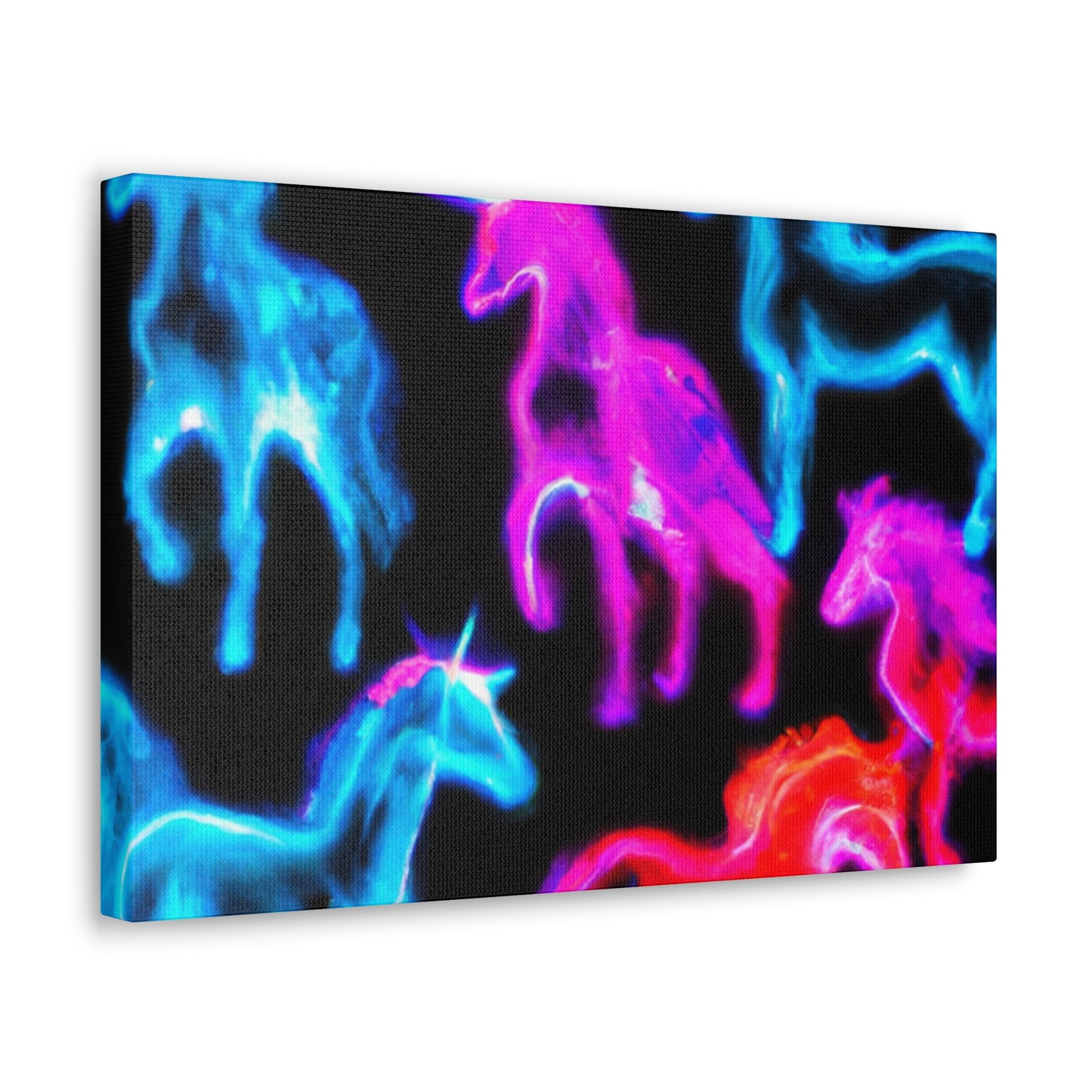 Neon Unicorn Fantasia NEON Unicorns Art Canvas