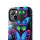 "Dance of the Neon Butterflies" NEON Butterflies Tough Phone Case Iphone 6 7 8 9 10 11 12 13 14 SE X XR XS Pro Max Mini Plus