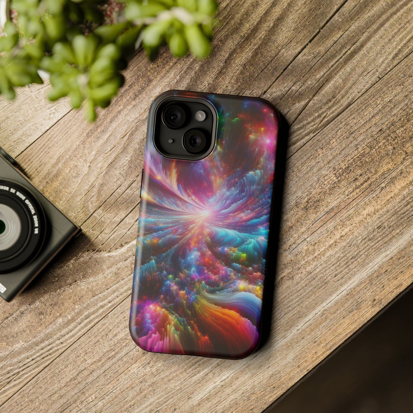Neon Infinity Chromadrift. Neon Trippy Infinity Patterns Premium Art Magsafe Magnet Tough IPhone 13 14 15 Pro Plus Max and Mini in Matte and Glossy Phone cases