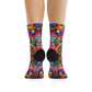 TDB Neon Infinity Extravaganza. Trippy Recycled Poly Socks