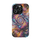 Cosmic Chromatic Mirage. Neon Trippy Infinity Patterns Premium Art Magsafe Magnet Tough IPhone 13 14 15 Pro Plus Max and Mini in Matte and Glossy Phone cases