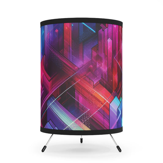 Luca di Monteverdi - Trippy Infity Patterns Art Tripod Lamp