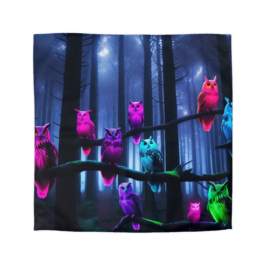 Gianni di Firenze - NEON Owls Microfiber Duvet Cover