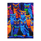Salvador da Vinci - NEON Owls Microfiber Duvet Cover