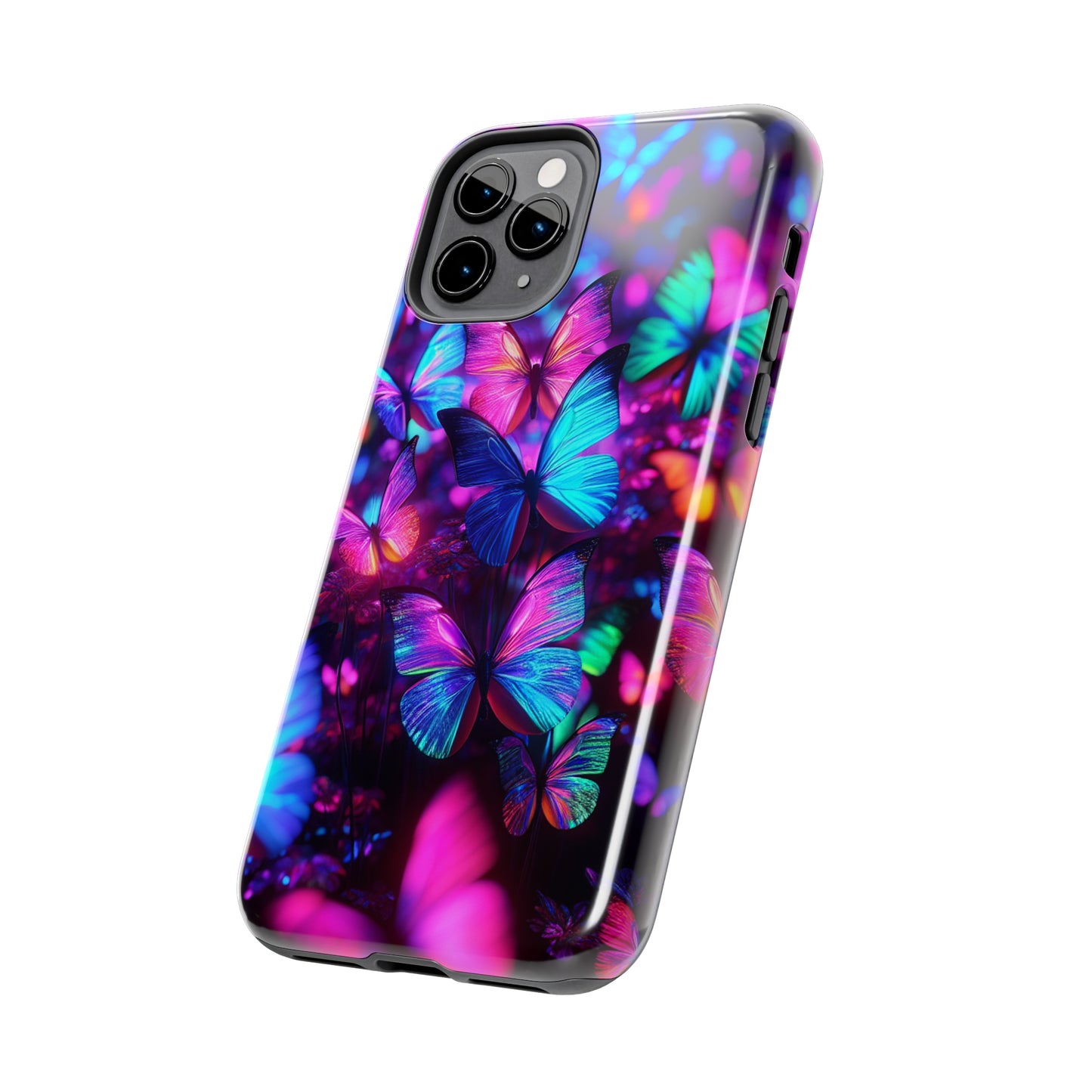 Neon Moth Flutter. NEON Butterflies Tough Phone Case