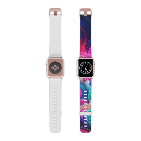 Neon Splatterscape. - Trippy Infinity Patterns Iwatch Band