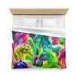 Alessandro di Vanetti - NEON Unicorns Microfiber Duvet Cover