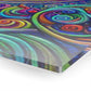Cosmic Spirograph Symphony. Trippy infinity Pattern 1/4" Glossy Acrylic Art