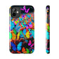 "Neon Butterfly Mural" NEON Butterflies Tough Phone Case Iphone 6 7 8 9 10 11 12 13 14 SE X XR XS Pro Max Mini Plus