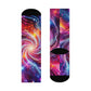 'Urban Neon Reflection' Trippy Cushioned Crew Socks