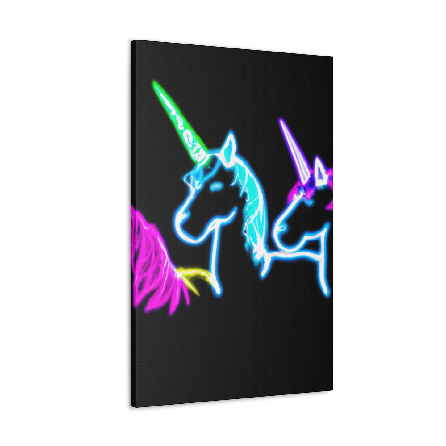 Neon Mystic Prismatic Unity NEON Unicorns Art Canvas