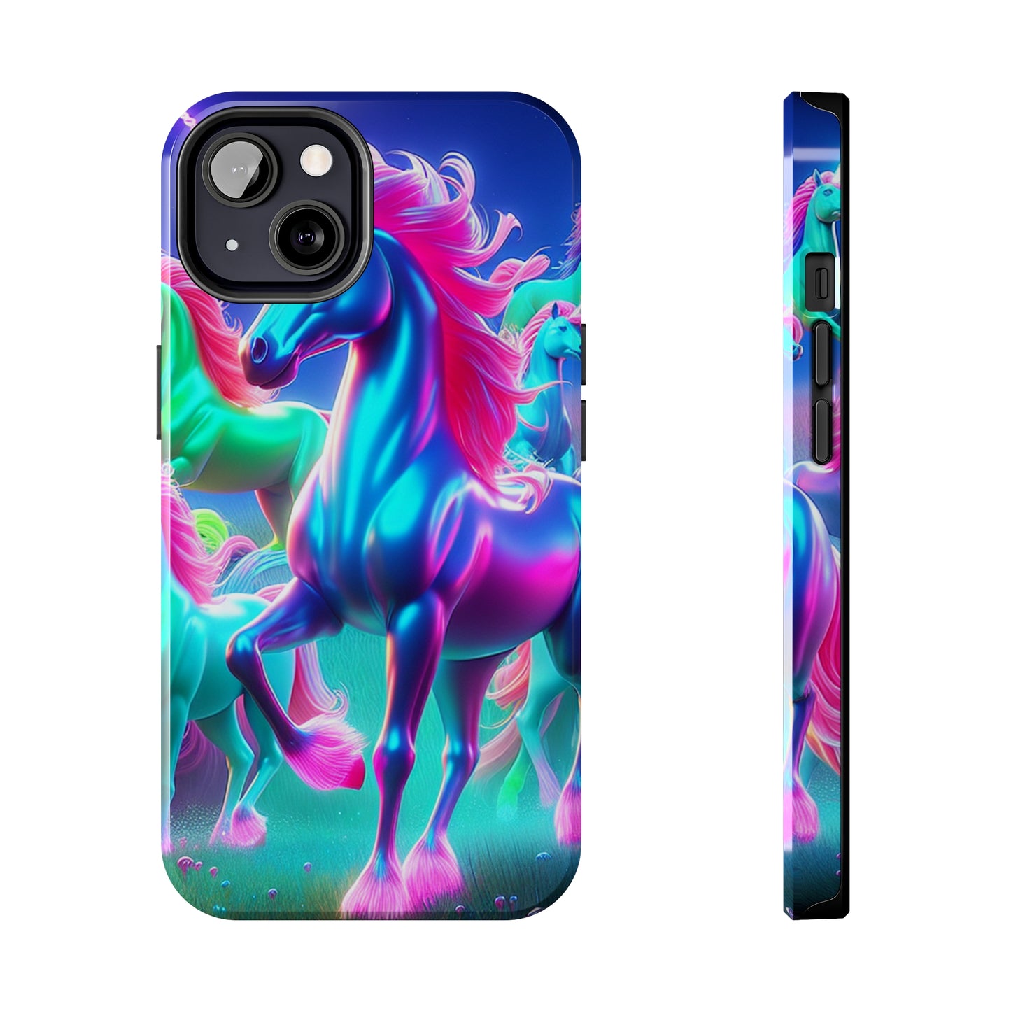 "Rainbow Dreams in Neon" NEON Unicorns Tough Phone Case
