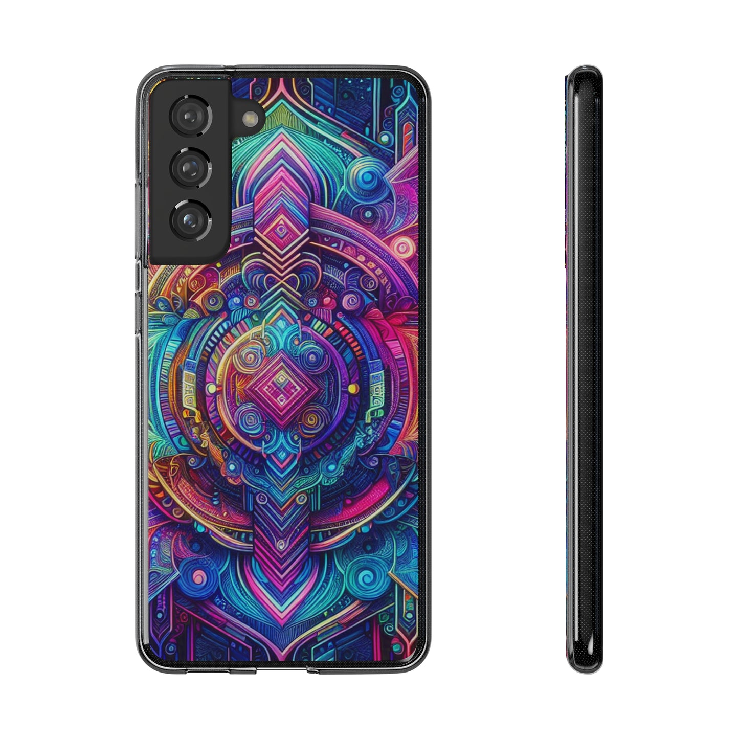 Neon Infinity Vortex Infinity Patterns Art Polycarbonate Phone Case