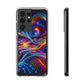 Neon Vortex. Infinity Patterns Art Polycarbonate Phone Case