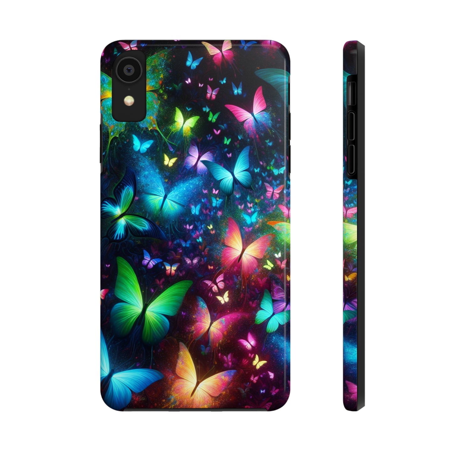 Neon Rainbow Flutterings NEON Butterflies Tough Phone Case