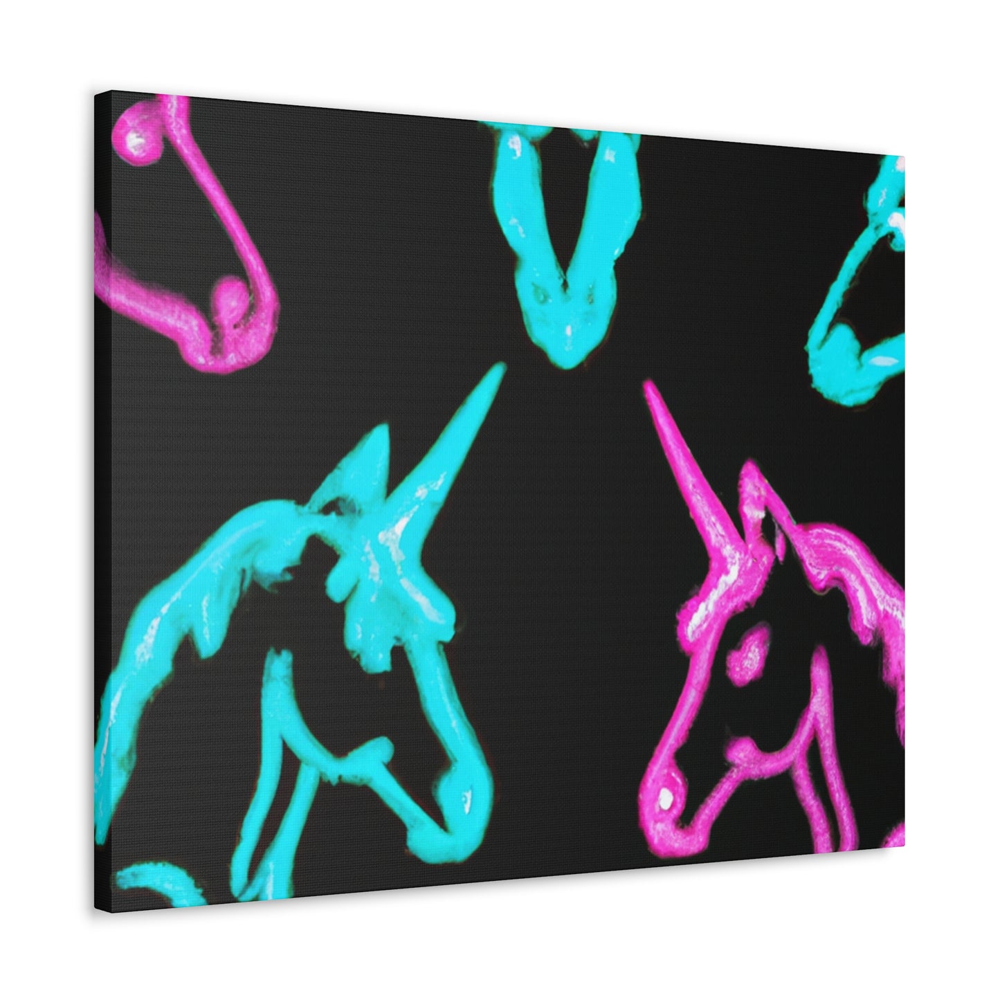 Neon Night Unicorn Prism NEON Unicorns Art Canvas