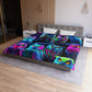 Giovanni Veronese - NEON Owls Microfiber Duvet Cover