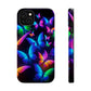 "Vibrant Neon Flutter" Neon Butterflies Premium Art Magsafe Magnet Tough IPhone 13 14 15 Pro Plus Max and Mini in Matte and Glossy Phone cases