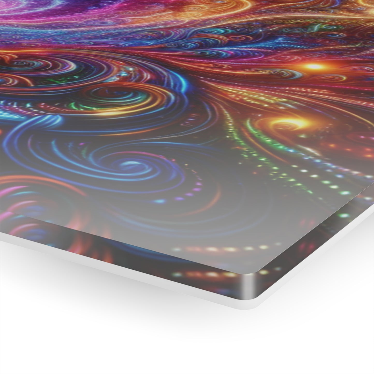 Neon Infinity Mystique. Trippy infity Pattern 1/4" Glossy Acrylic Art