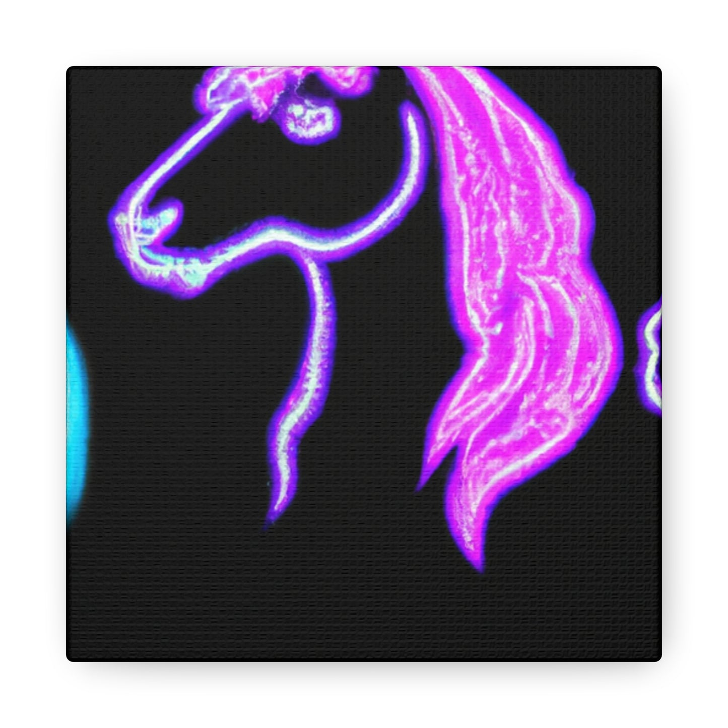 Neon Unicornscape. NEON Unicorns Art Canvas