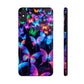 "Neon Flutterby Lights" NEON Butterflies Tough Phone Case