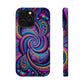 Cosmic Quasar Dreams. Neon Trippy Infinity Patterns Premium Art Magsafe Magnet Tough IPhone 13 14 15 Pro Plus Max and Mini in Matte and Glossy Phone cases