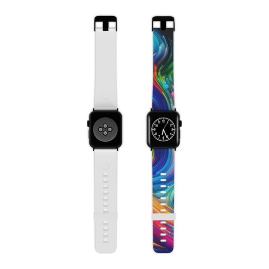 Neon Data Vortex - Trippy Infinity Patterns Iwatch Band