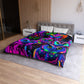 Antonio de Barcelos - NEON Owls Microfiber Duvet Cover