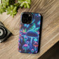 Neon Glitterbug Heaven. Neon Butterflies and Mushrooms Premium Art Magsafe Magnet Tough IPhone 13 14 15 Pro Plus Max and Mini in Matte and Glossy Phone cases