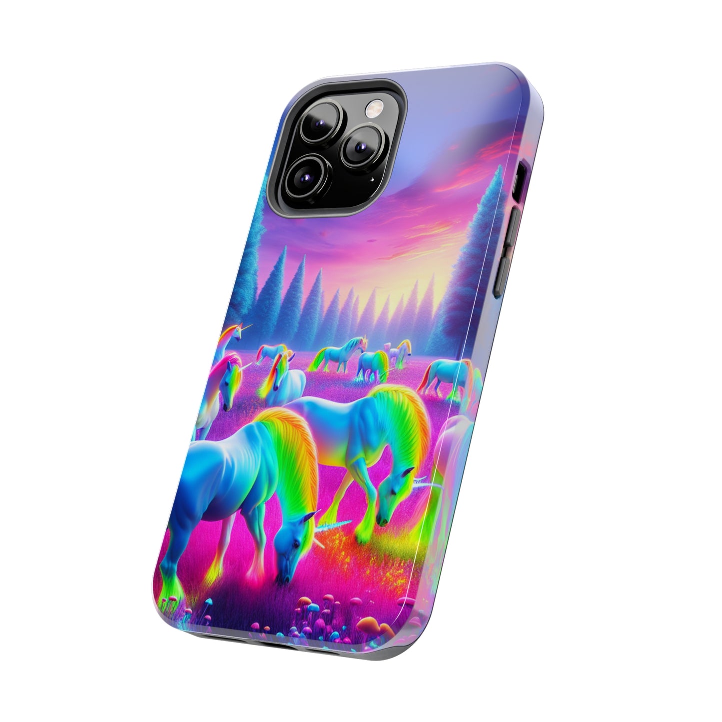 Neon Mystic Unicorns. NEON Unicorns Tough Phone Case