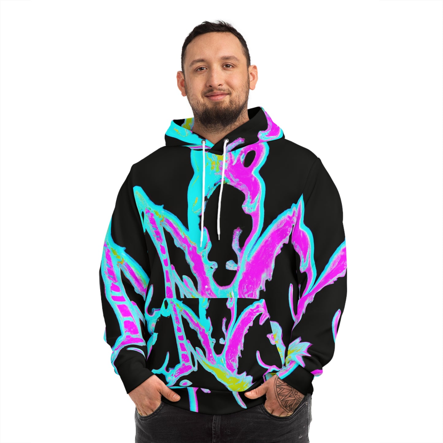 Neon Galactic Unicorns - Unicorns AOP Hoodie
