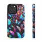 "Illuminated Flight" NEON Butterflies Tough Phone Case