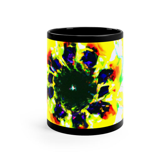 "Galactic Mirage" Trippy Infninty Patterns 11oz Black Mug