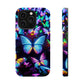 "Neon Butterflies in the Night Sky" Neon Butterflies Premium Art Magsafe Magnet Tough IPhone 13 14 15 Pro Plus Max and Mini in Matte and Glossy Phone cases