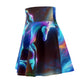 "Enchanted Luminescence" -NEON Unicorns Woman' Skater Skirt