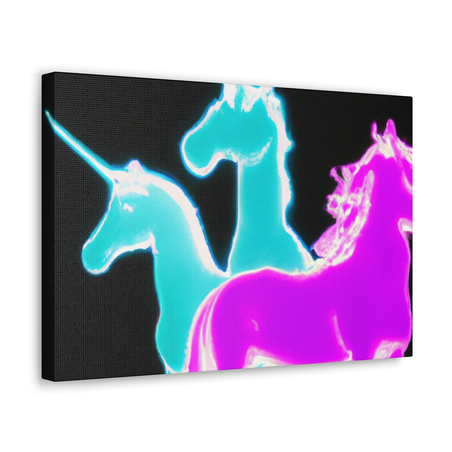 "Neonicorn Symphony" NEON Unicorns Art Canvas