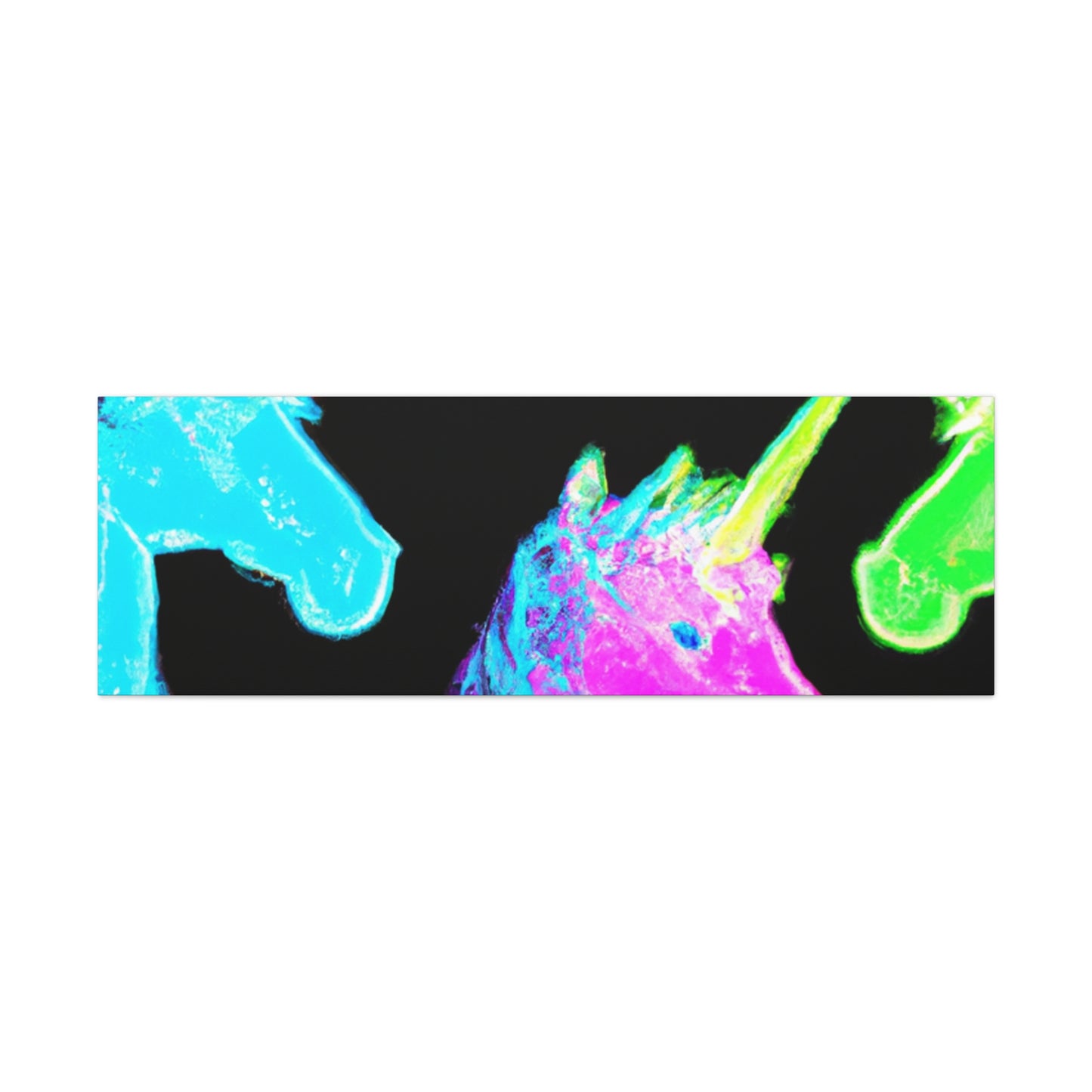 Neon Unicorn Blizzard NEON Unicorns Art Canvas