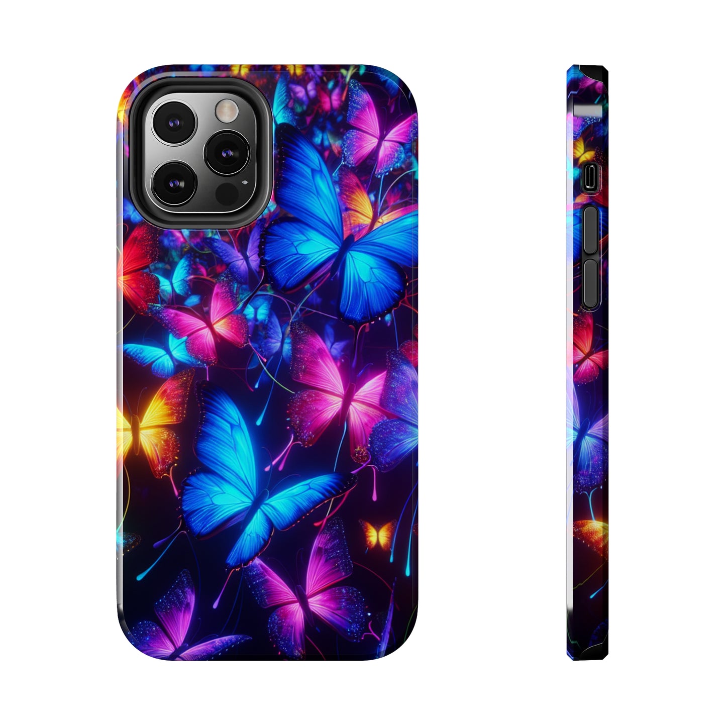 'Metamorphic Brilliance' NEON Butterflies Tough Phone Case