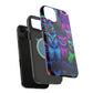 "Neon Nocturne" Neon Owls Premium Art Magsafe Magnet Tough IPhone 13 14 15 Pro Plus Max and Mini in Matte and Glossy Phone cases