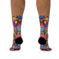 TDB Neon Infinity Extravaganza. Trippy Recycled Poly Socks