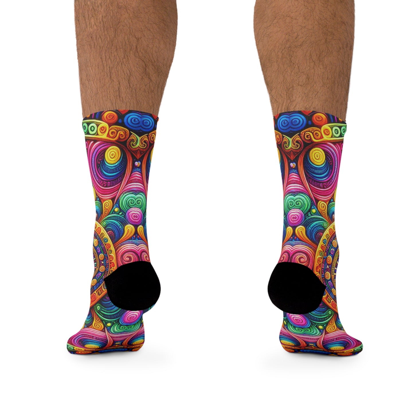 TDB Neon Infinity Extravaganza. Trippy Recycled Poly Socks