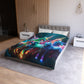 Giovanni da Guido - NEON Unicorns Microfiber Duvet Cover