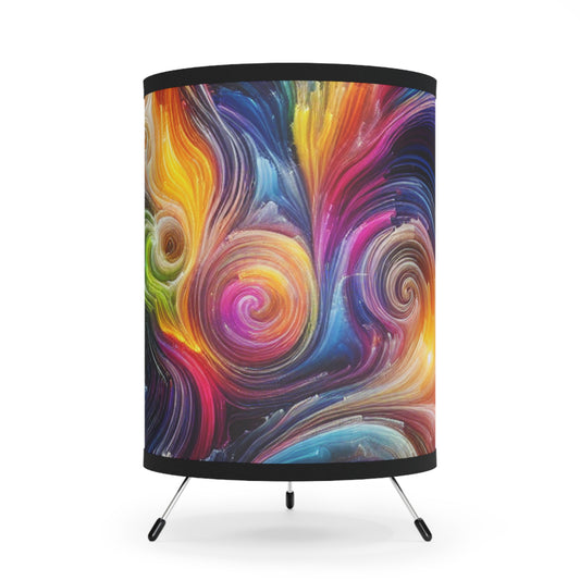 Leonardo da Vincini - Trippy Infity Patterns Art Tripod Lamp