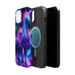 Neon Uniflourish Neon Unicorns Premium Art Magsafe Magnet Tough IPhone 13 14 15 Pro Plus Max and Mini in Matte and Glossy Phone cases