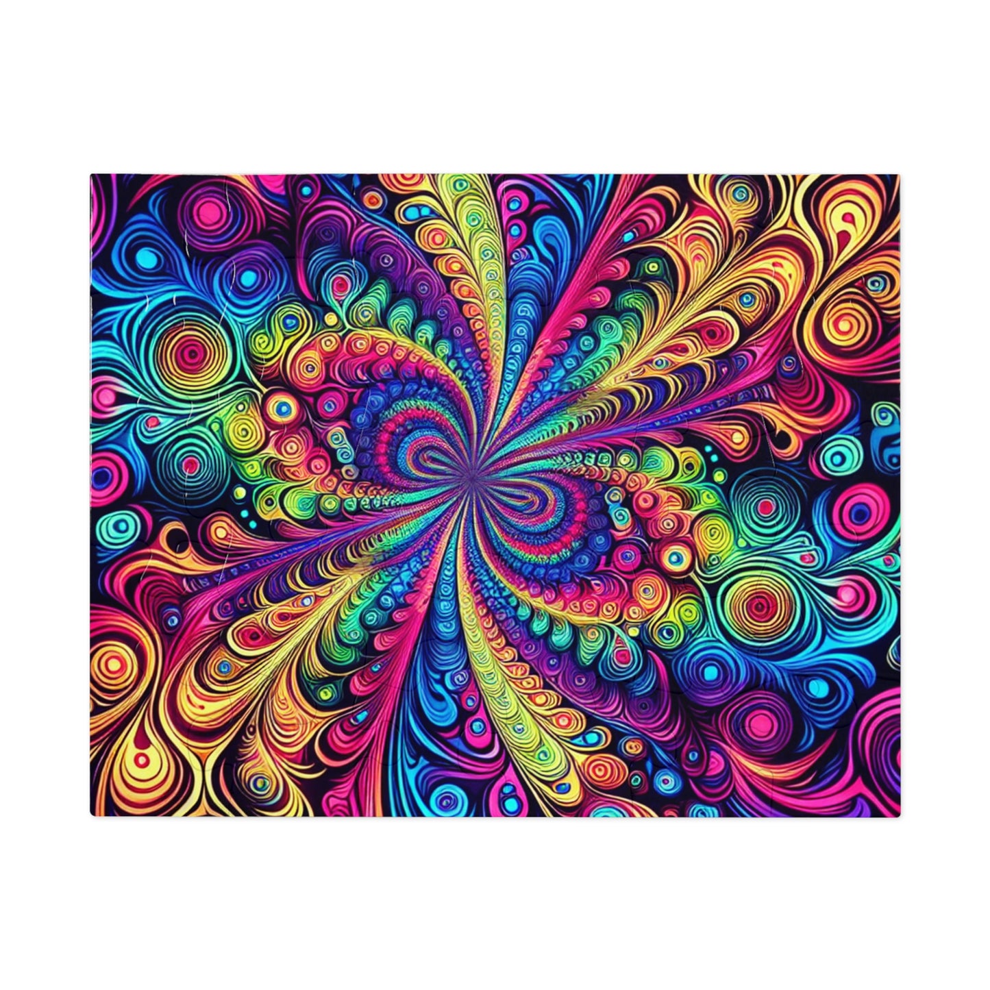 NeonInfinityVibe. - Neon Trippy Infinity Patterns Puzzle 30, 110, 252, and 1000 Pieces